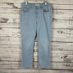 Womens Levis Denim Jeans Light Wash Classic Straight Stretch Casual School Sz 14